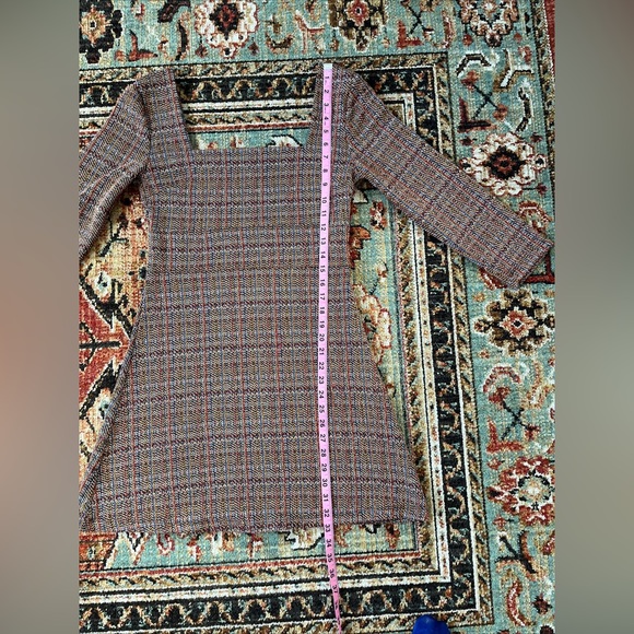 Free People Uptown Girl Tweed Mini Dress size 6 1960s Mod Boho Academia - Picture 7 of 13